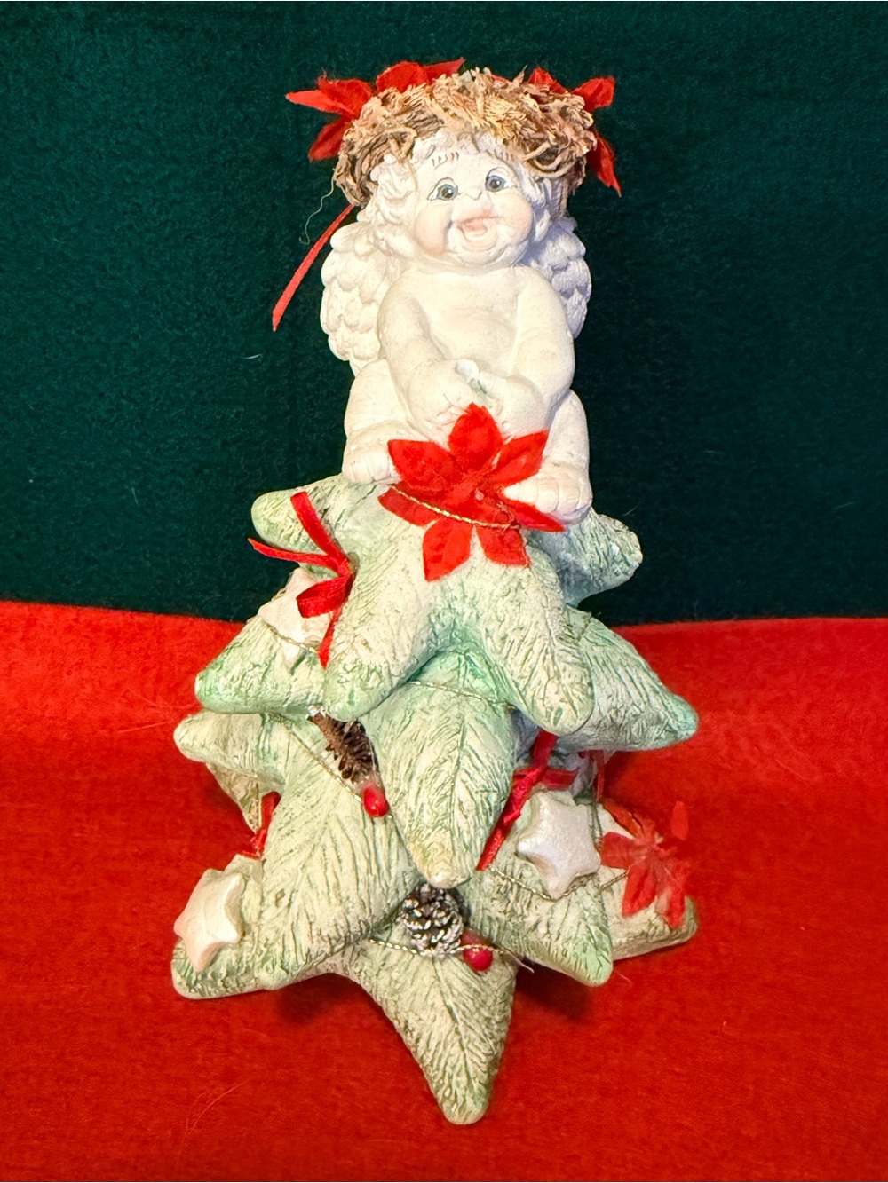 Vintage Dreamsicles Kristin ’95 Cherub Angel Christmas Tree Figurine 8”